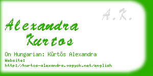 alexandra kurtos business card
