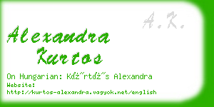 alexandra kurtos business card